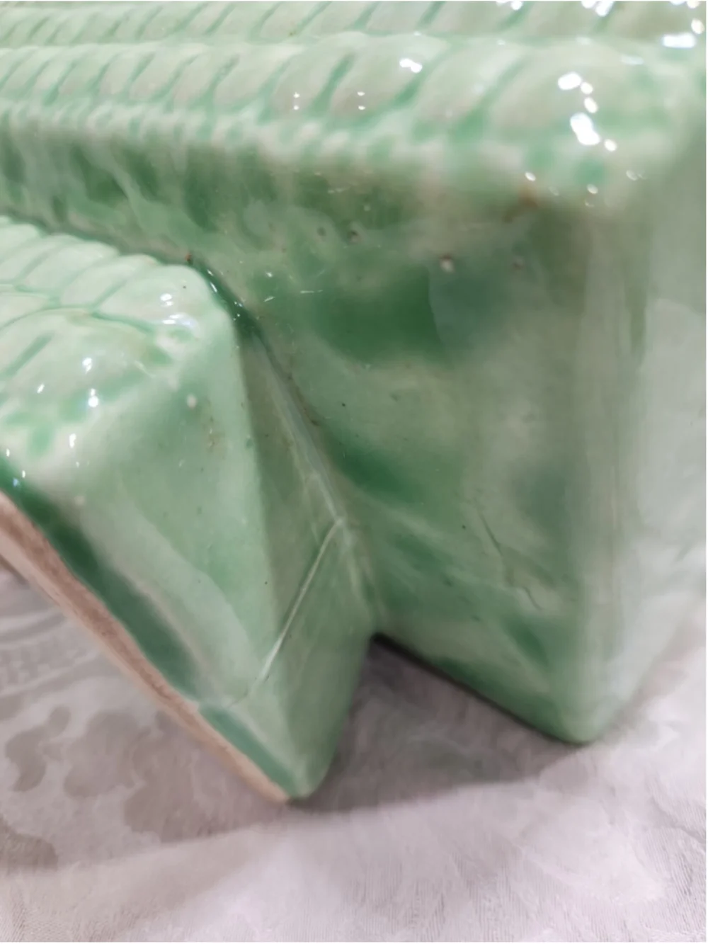 Vintage McCoy Pottery Planter Green Glazed Quilted MCM